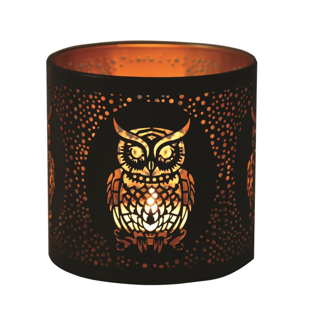 Aroma Black & Gold Owl Jar Sleeve & Wax Melt Warmer Extra Image 2
